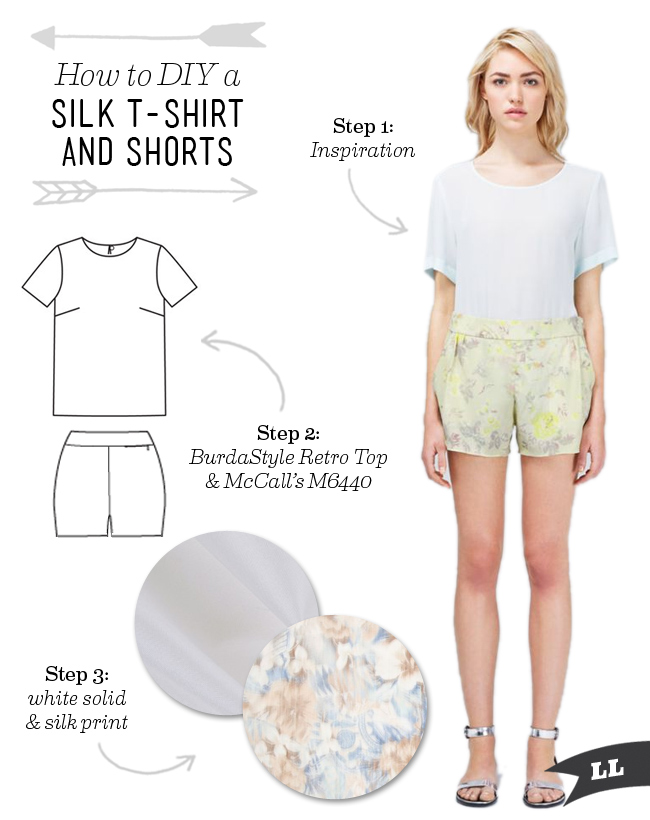 DIY Outfit – Silk T-Shirt and Shorts — Sew DIY