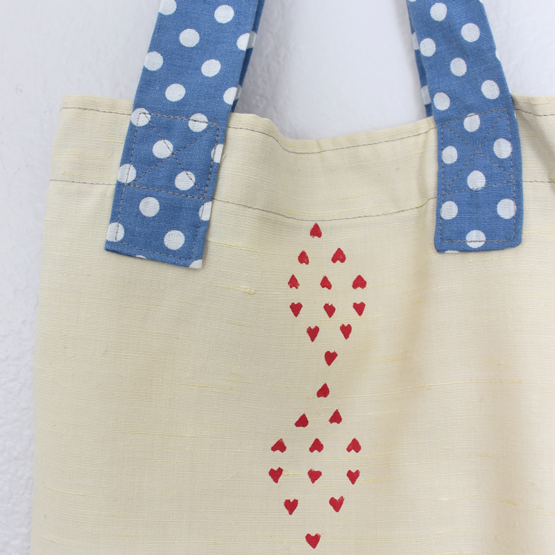 Heart Stamped Tote