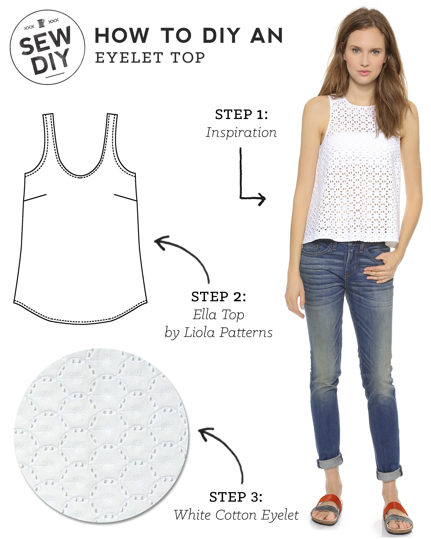 DIY Outfit – Eyelet Top — Sew DIY