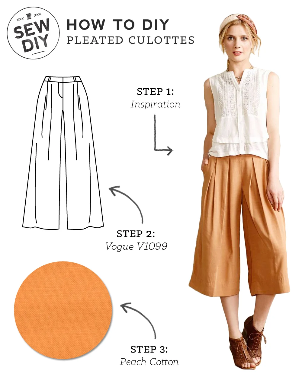 DIY Outfit – Pleated Culottes