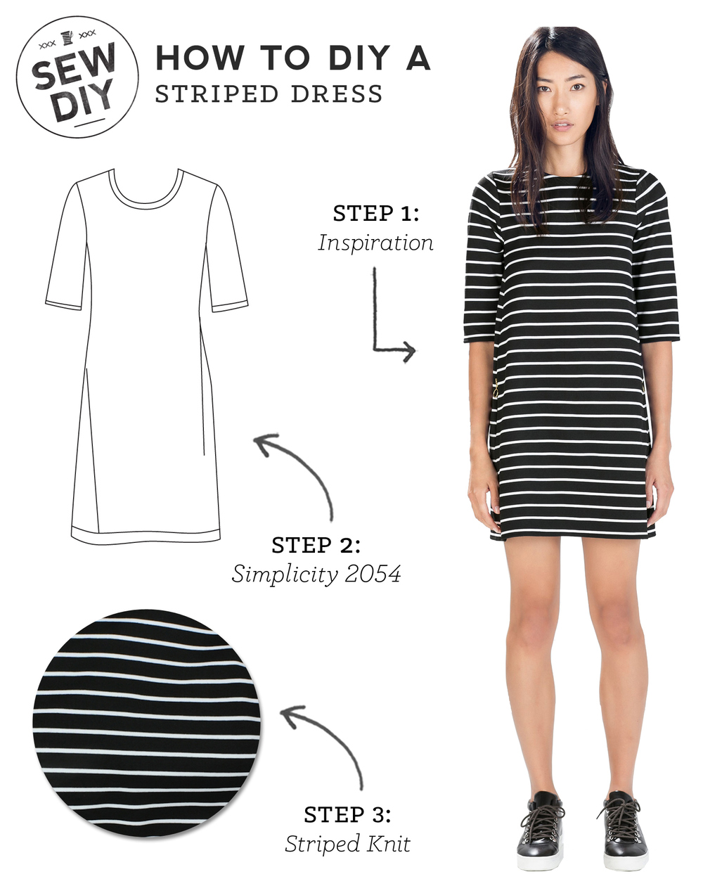 DIY Outfit – Striped Dress — Sew DIY