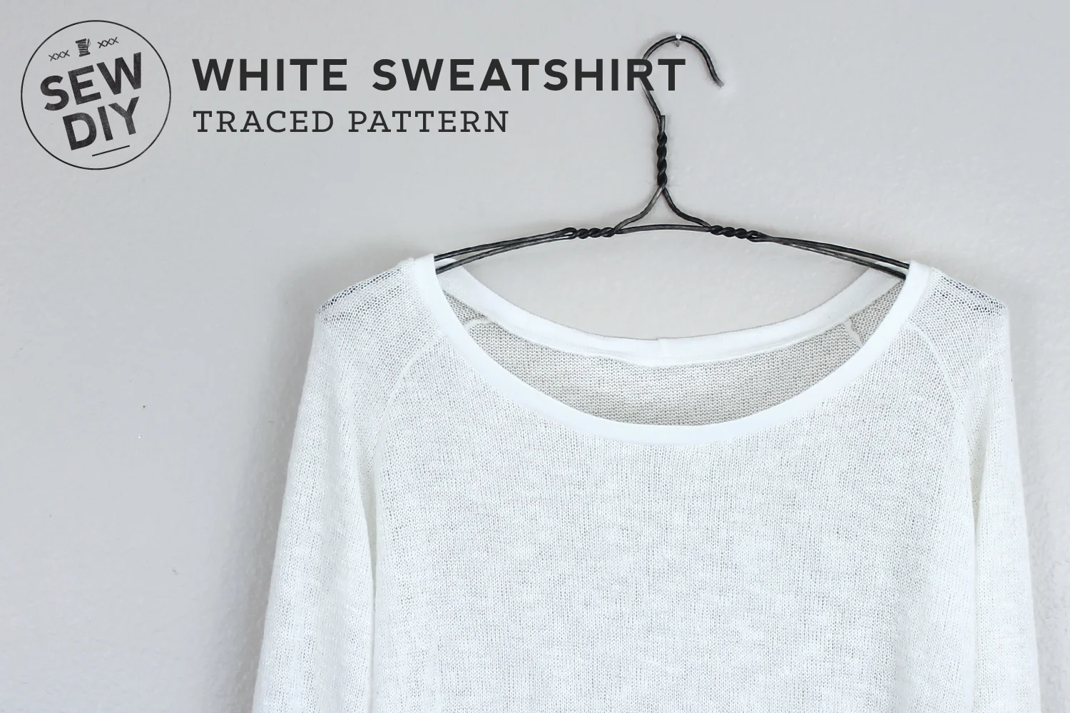 DIY Two-Tone White Sweatshirt