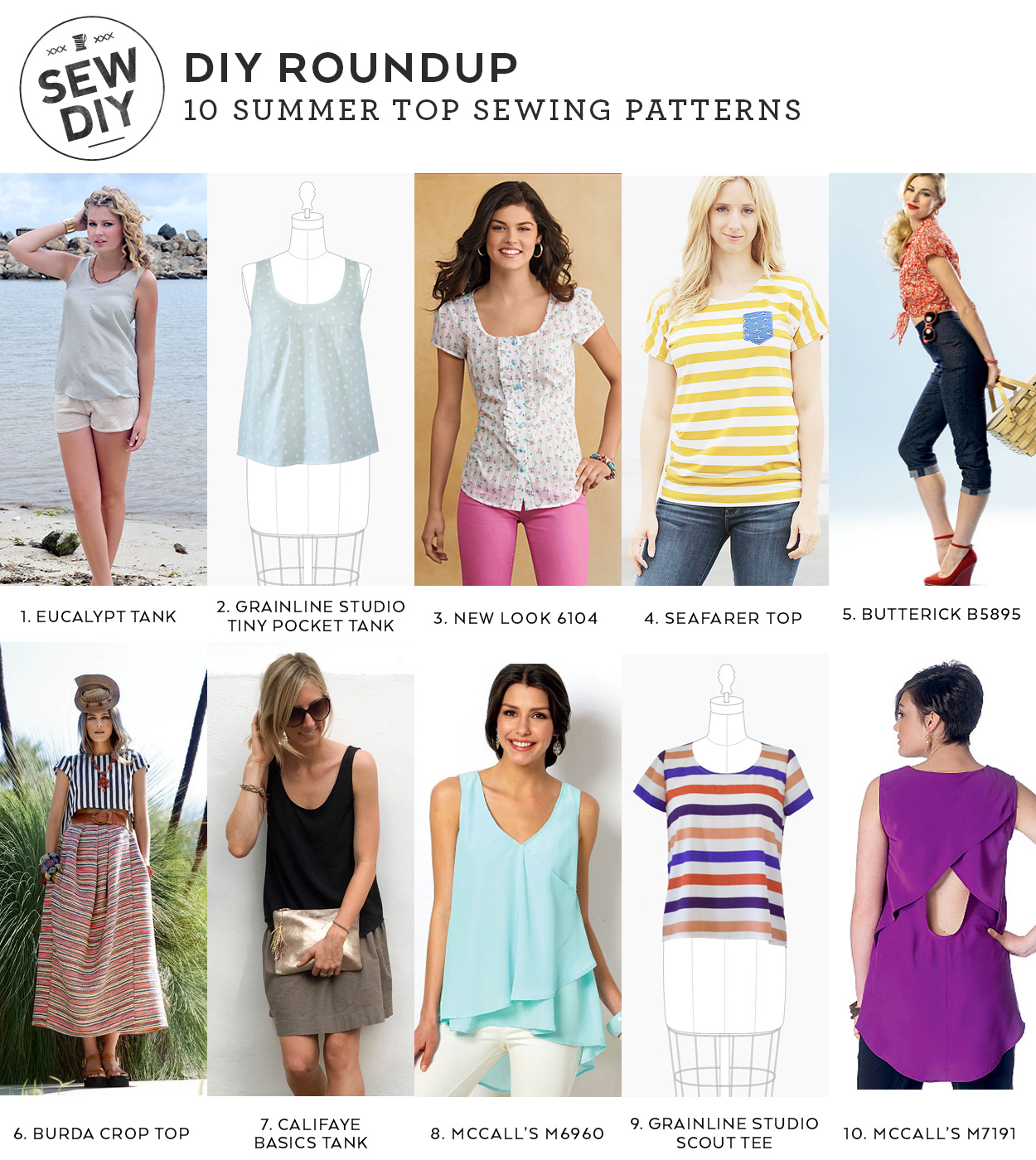 DIY Roundup – Summer Top Sewing Patterns — Sew