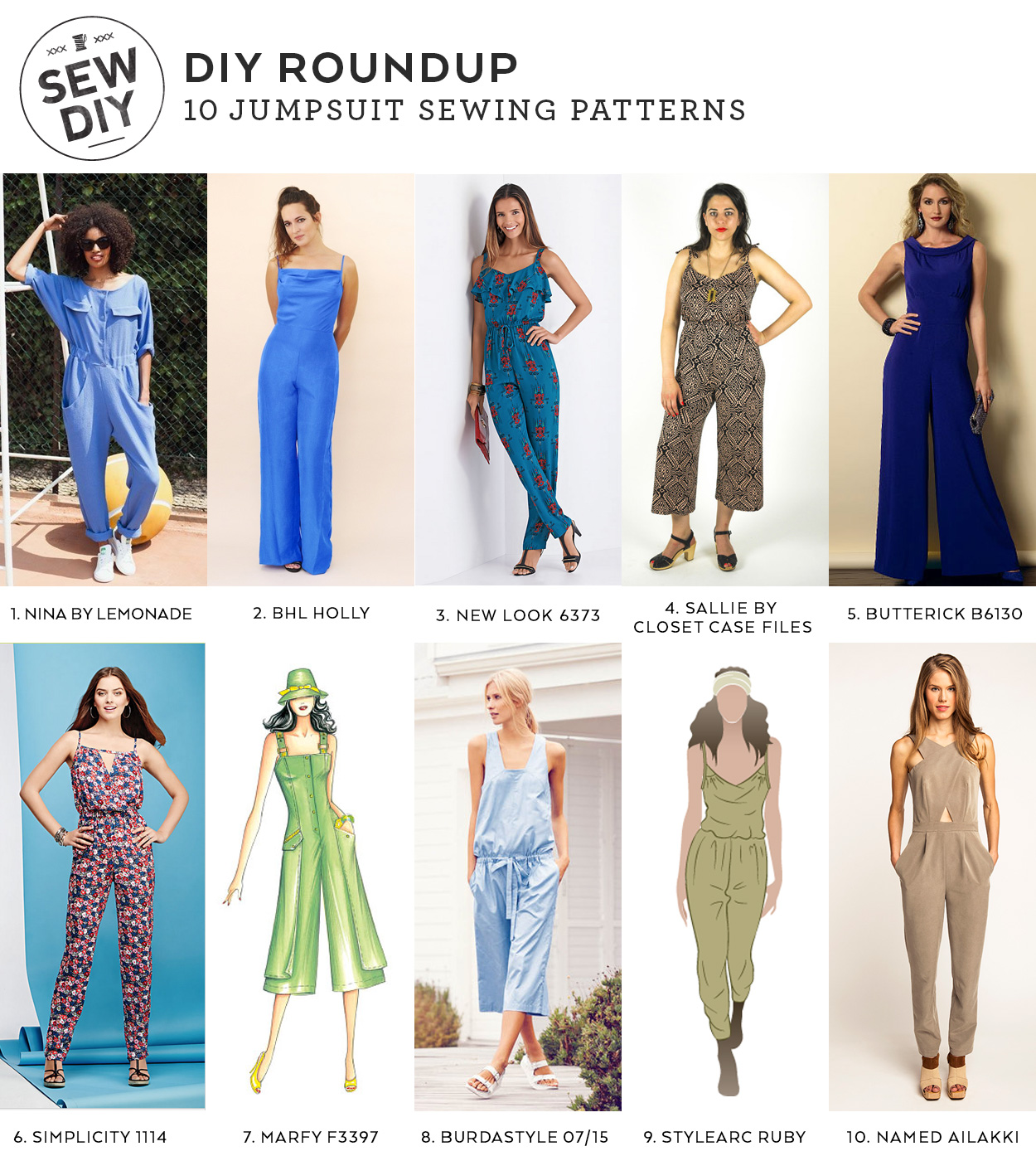DIY Roundup – 10 Jumpsuit Sewing Patterns — Sew DIY