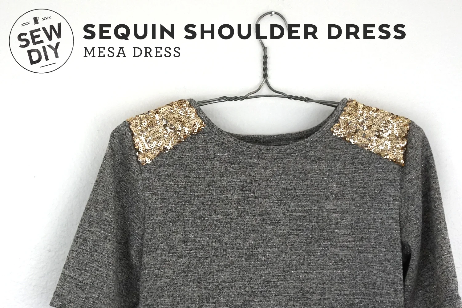 DIY Sequin Shoulder Mesa Dress
