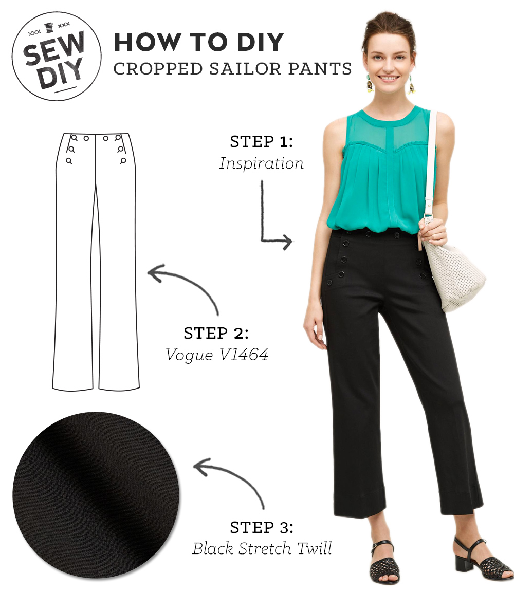 How to DIY Cropped Sailor Pants — Sew DIY