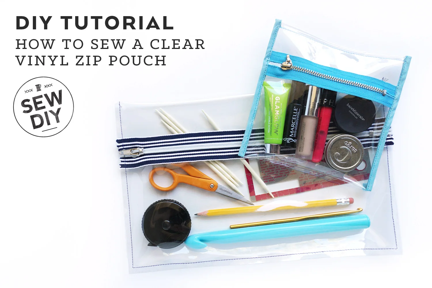DIY Tutorial – Clear Vinyl Zippered Pouch