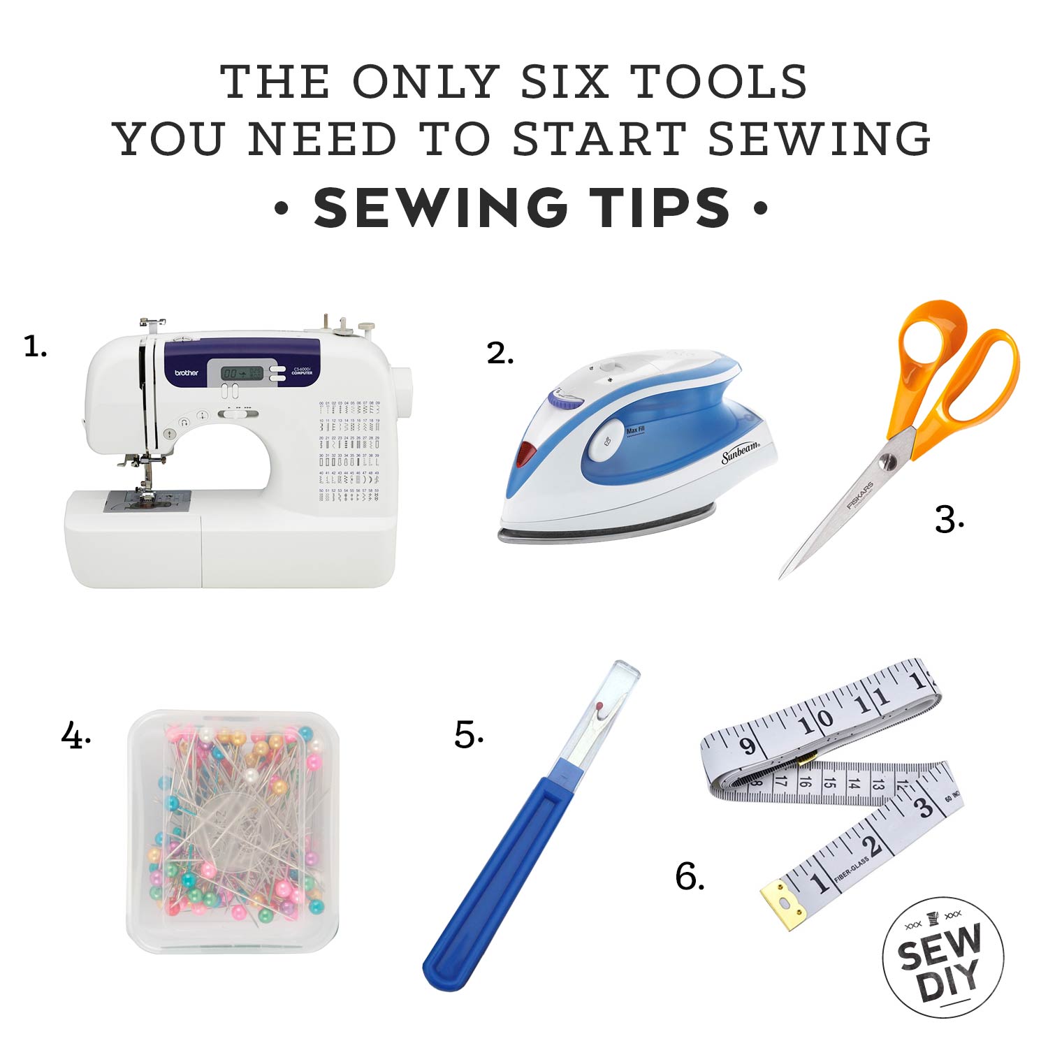 Sewing Basics - The Essential Sewing Supplies List & Printable