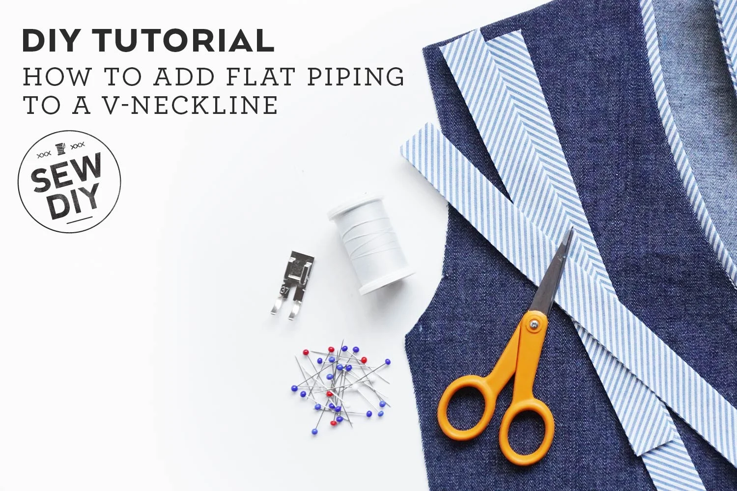 DIY Tutorial How to Sew Flat Piping Trim ??? Sew DIY