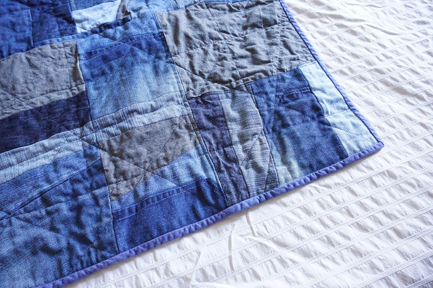 The easiest way to sew a gorgeous denim quilt - It's Always Autumn
