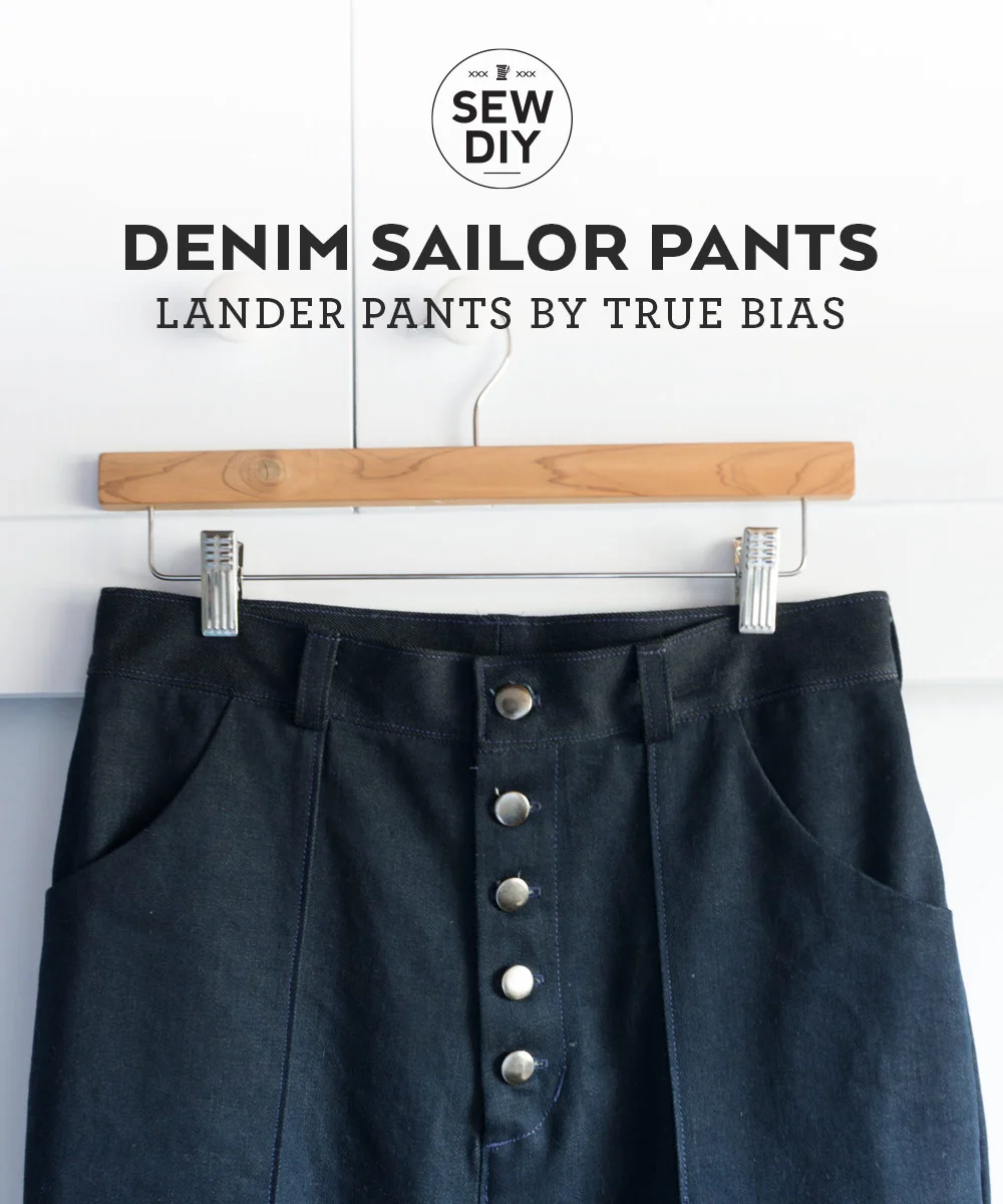 denim sailor pants