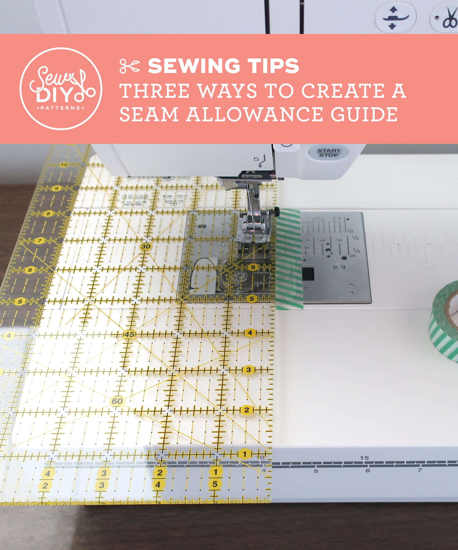 Three Ways to Create a Seam Allowance Guide — Sew DIY