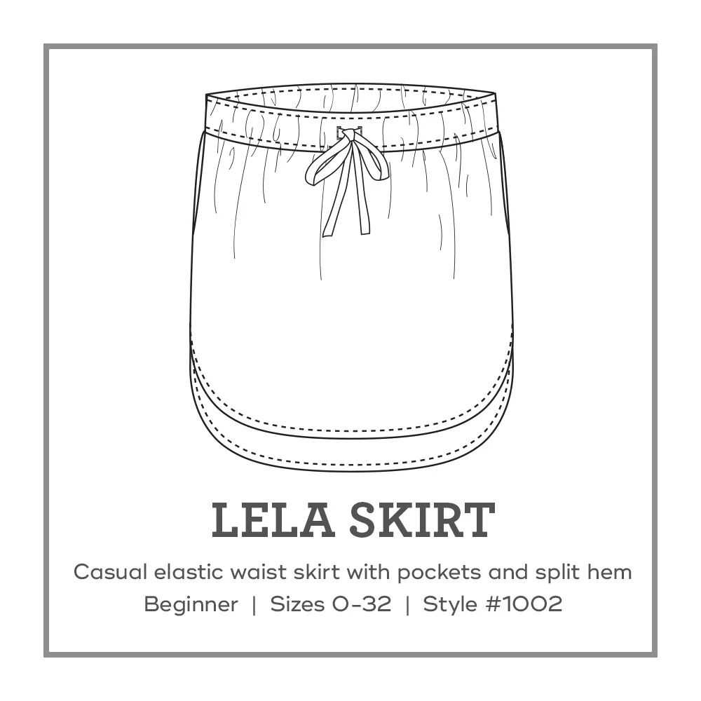 drawstring waist skirt pattern