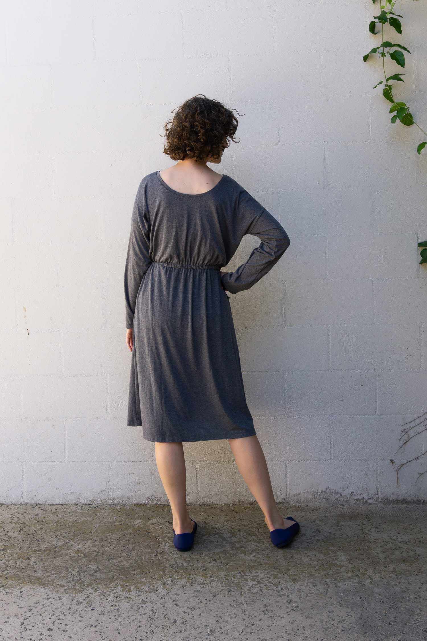 Lou Box Dress 2 gathered waist dress sewing pattern