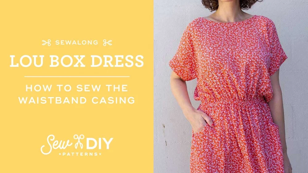 How to sew the Lou Box Dress 2 elastic casing - Video Tutorial  Sew DIY