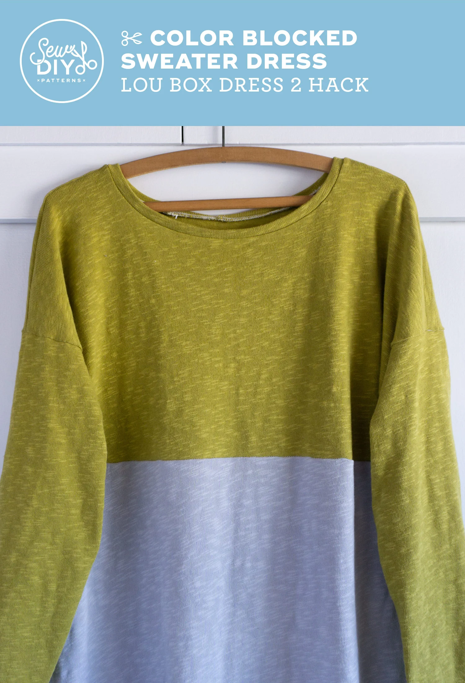 DIY Color Blocked Sweater Dress