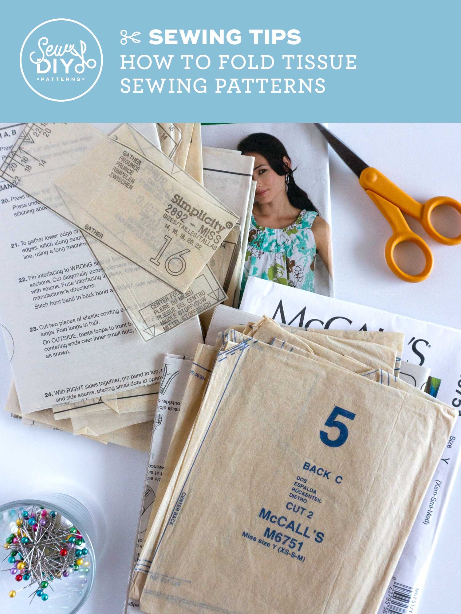 Video How To Fold And Store Tissue Paper Sewing Patterns Sew Diy