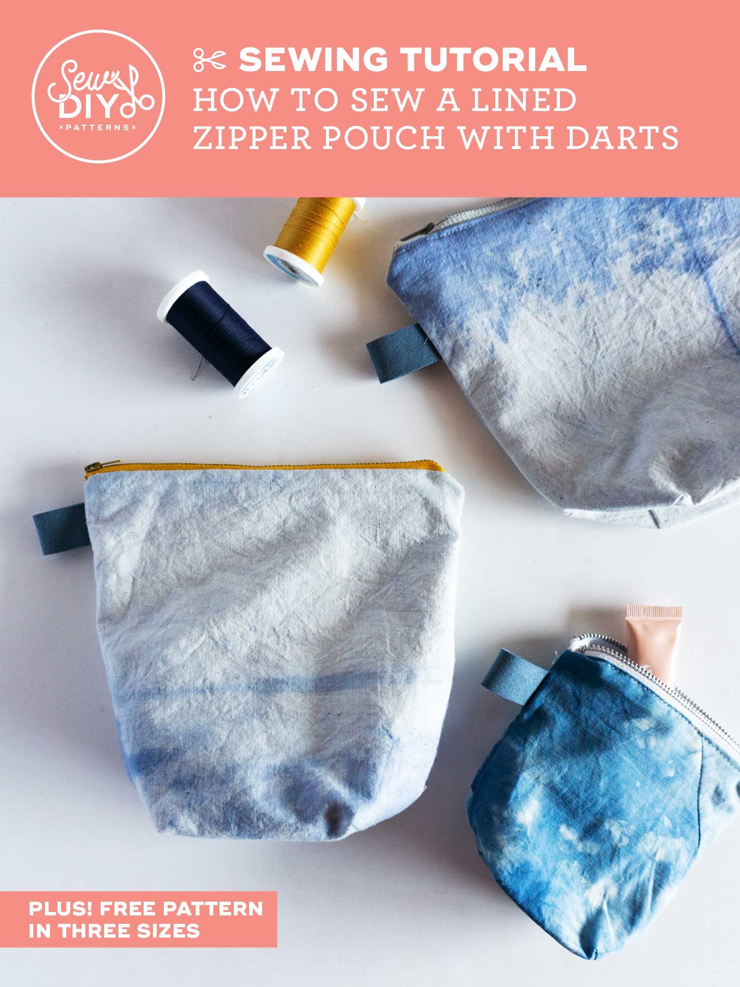 How to Sew a Simple Zipper Pouch with Boxed Corners - Tutorial With Vi