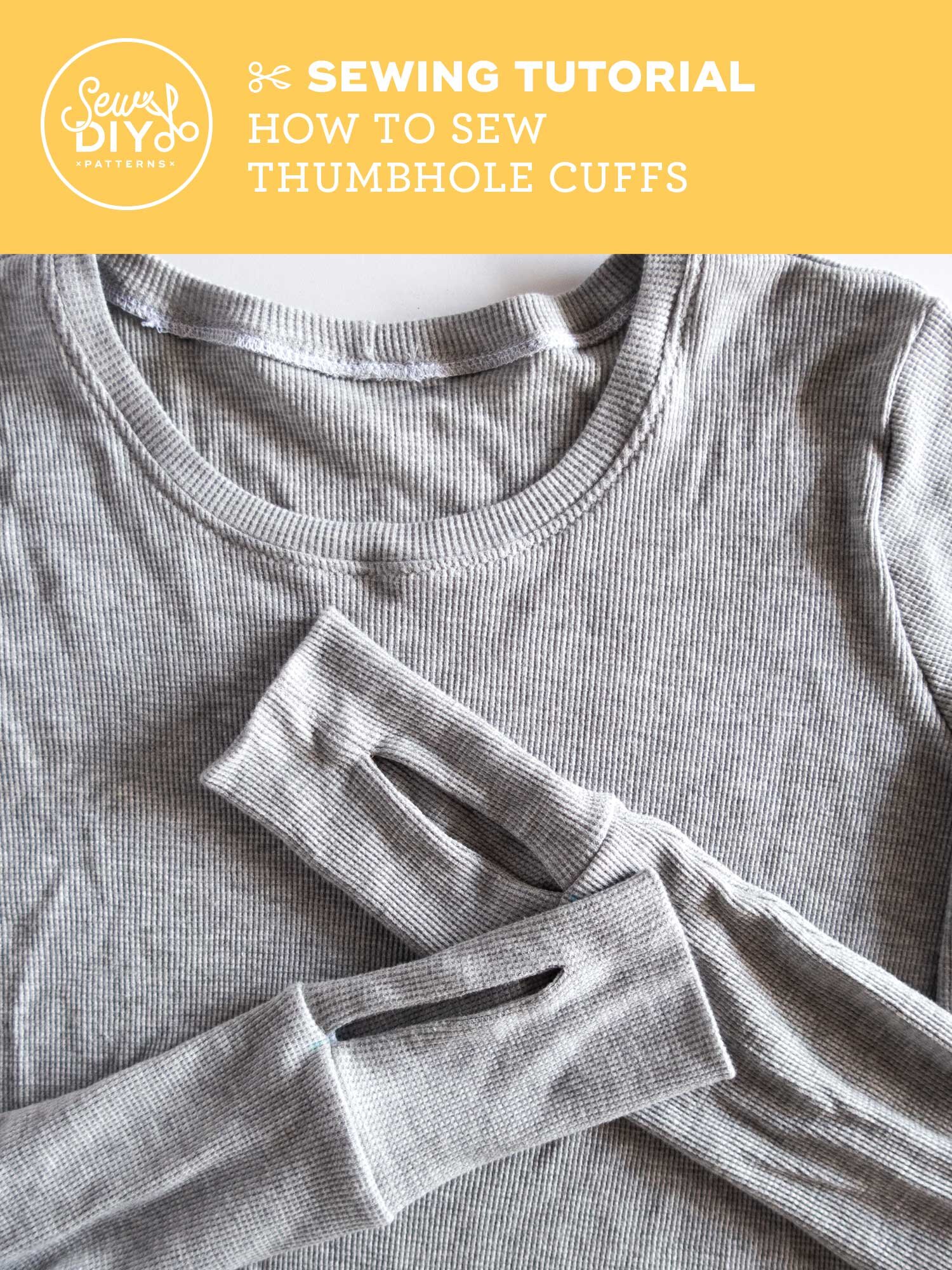 How to sew thumbhole cuffs - VIDEO TUTORIAL — Sew DIY
