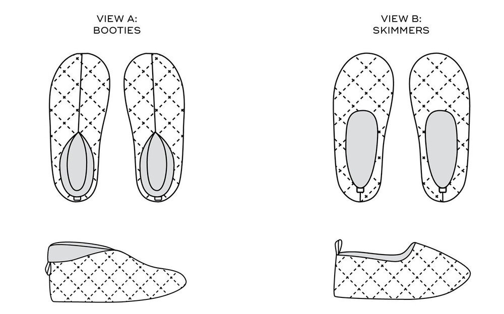 Quilted Slippers Pdf Pattern Sew Diy