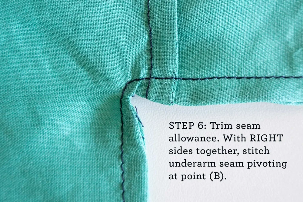 How to sew French seams for the Tasi Robe step 6