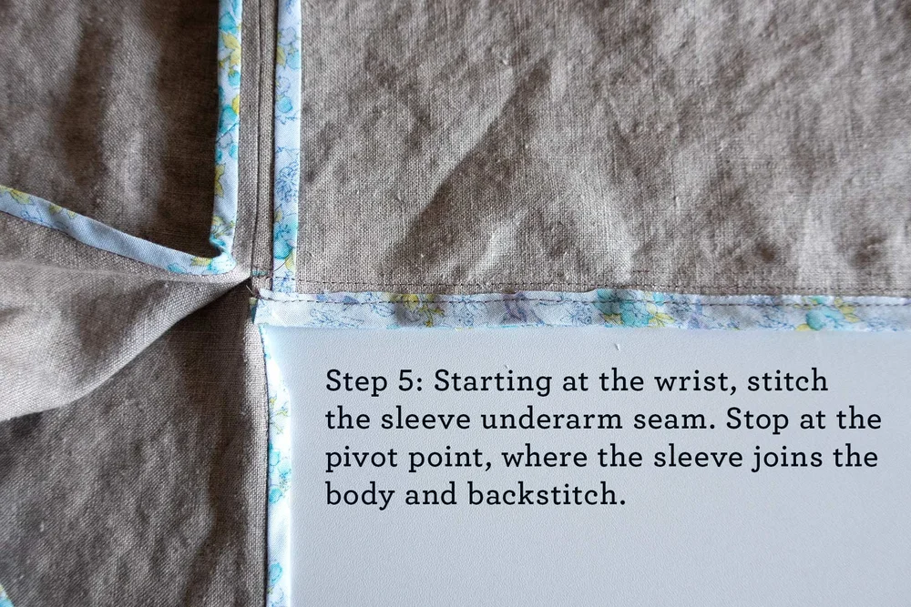How to sew a Hong Kong finish for the Tasi Jacket Step 5