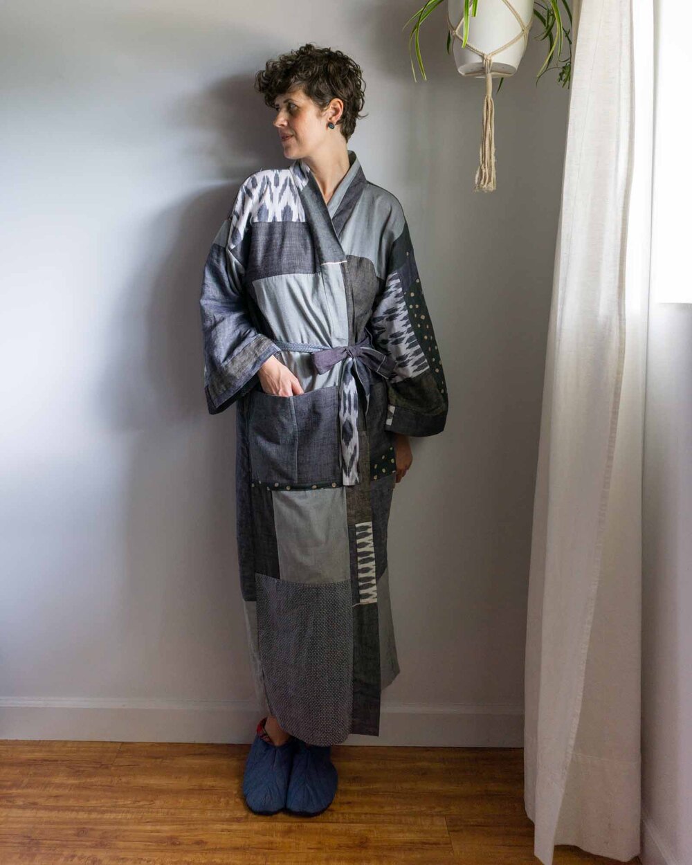 Thoughts on Slow Sewing and a DIY Scrap Fabric Tasi Robe