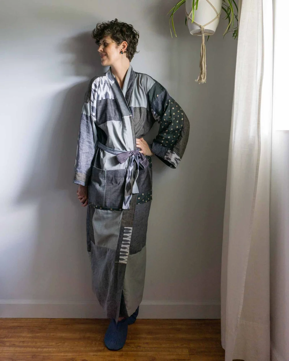 Thoughts on Slow Sewing and a DIY Scrap Fabric Tasi Robe