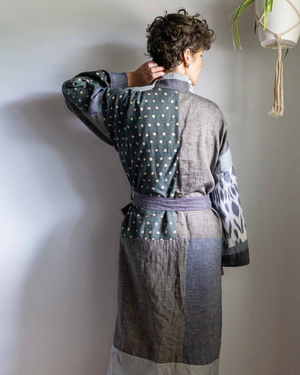 Thoughts on Slow Sewing and a DIY Scrap Fabric Tasi Robe