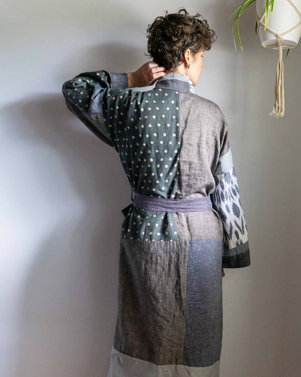 Thoughts on Slow Sewing and a DIY Scrap Fabric Tasi Robe