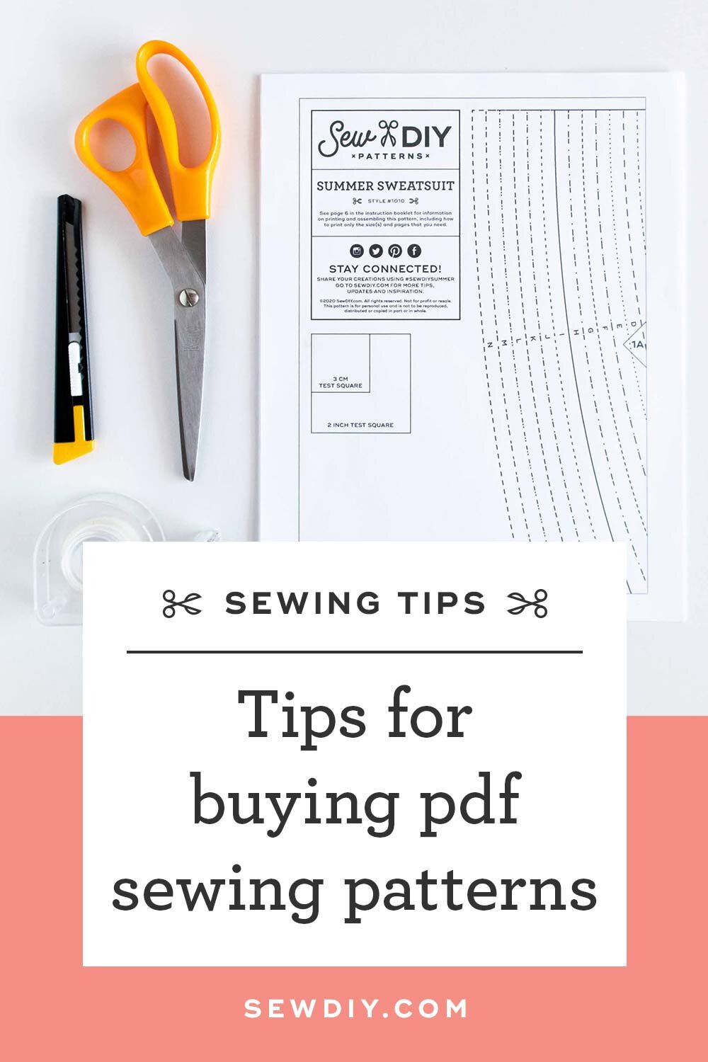 Tips for buying your first pdf sewing pattern from Sew DIY