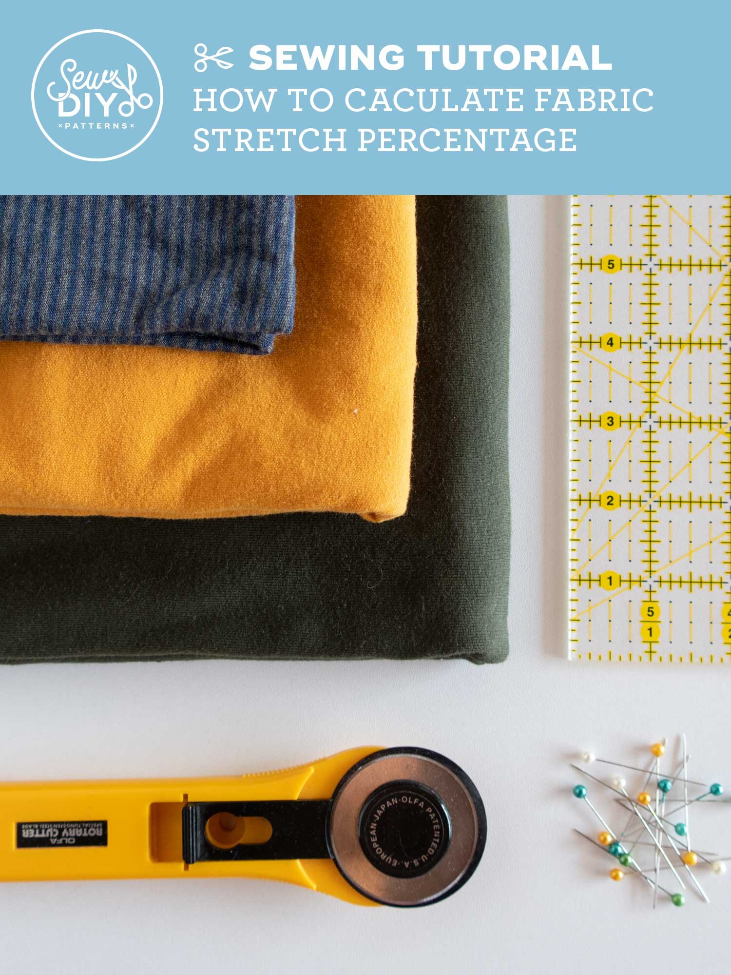 How to calculate fabric stretch percentage - Video tutorial by Sew DIY