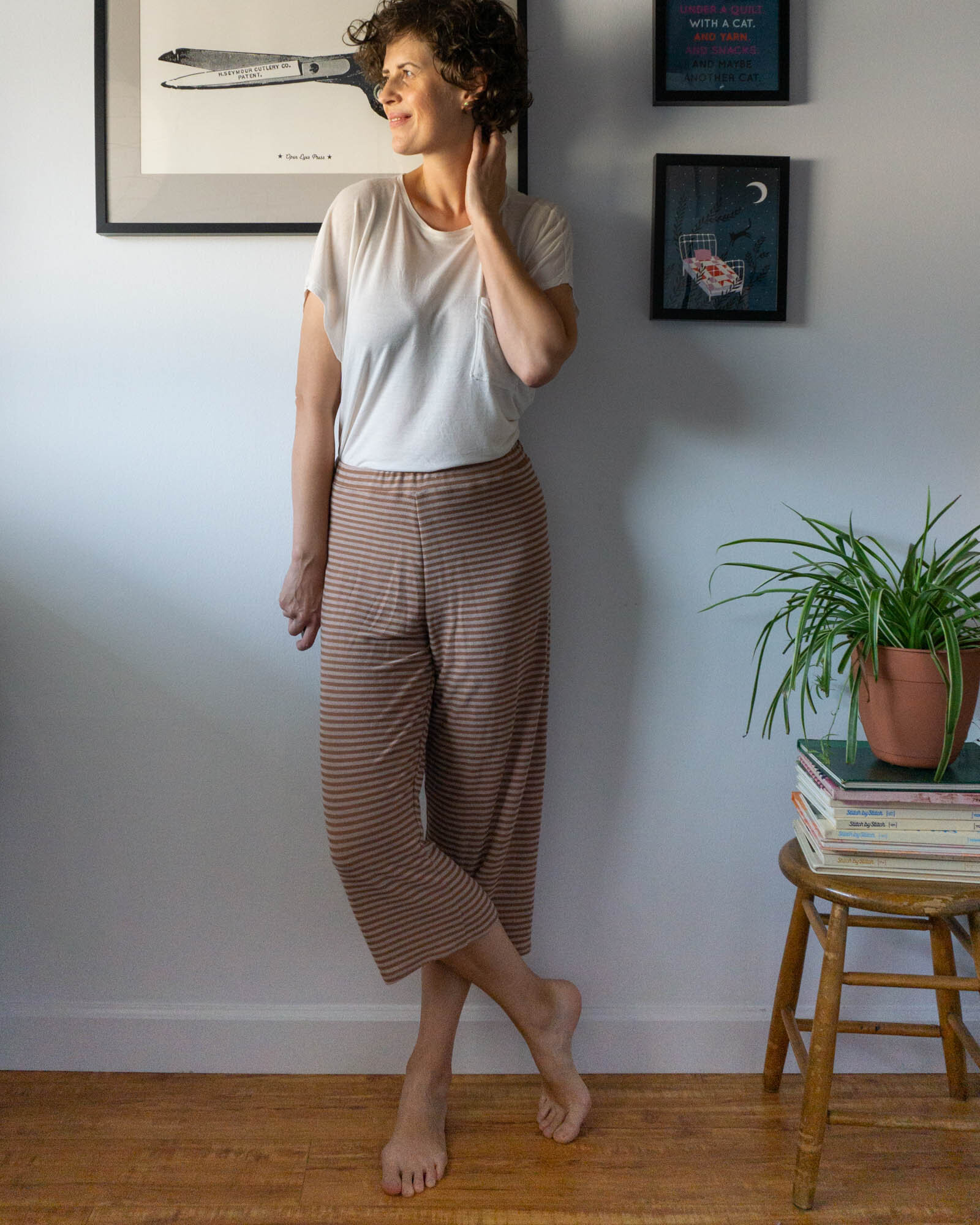 DIY Wide Leg Knit Pants - Summer Sweatsuit pattern hack — Sew DIY