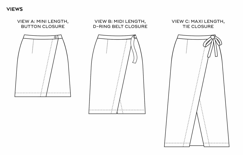 Laetitia Wrap Skirt PDF Sewing Pattern — Just Patterns | studiosixsound ...