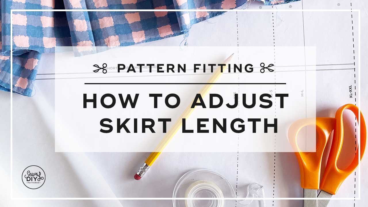 How to shorten or lengthen the skirt of a sewing pattern - Video ...