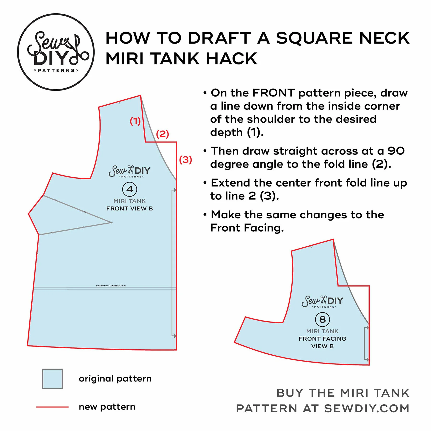 Button-back Square Neck Miri Tank Top – Pattern Hack — Sew DIY