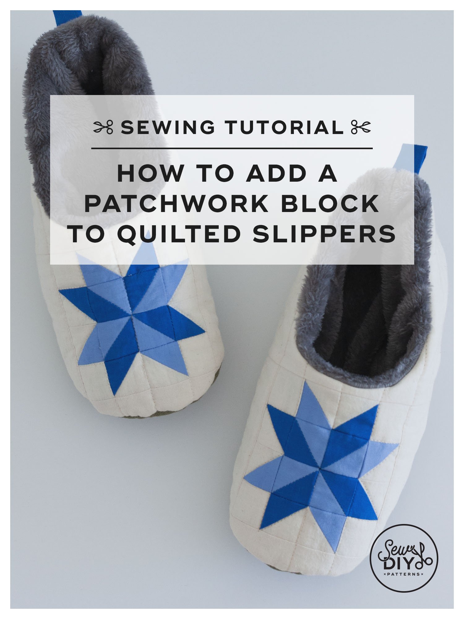 How to Add a Patchwork Block to the Quilted Slippers