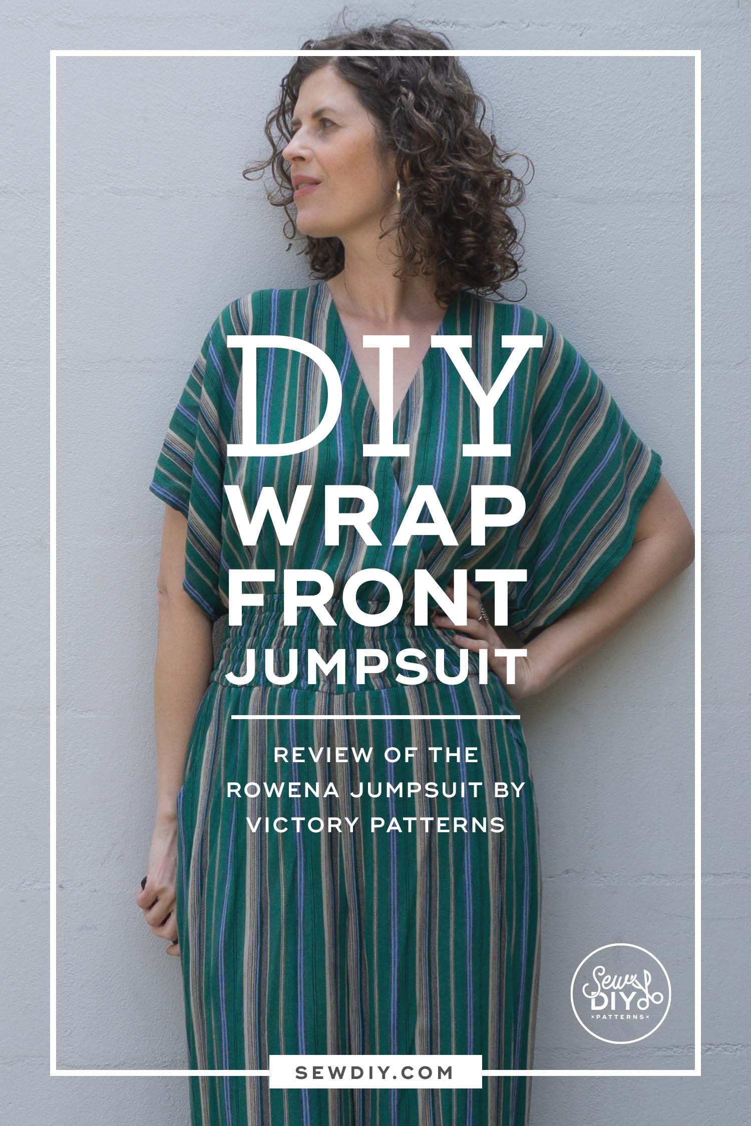 DIY Striped Wrap-Front Jumpsuit — A review of the Rowena Jumpsuit by Victory Patterns