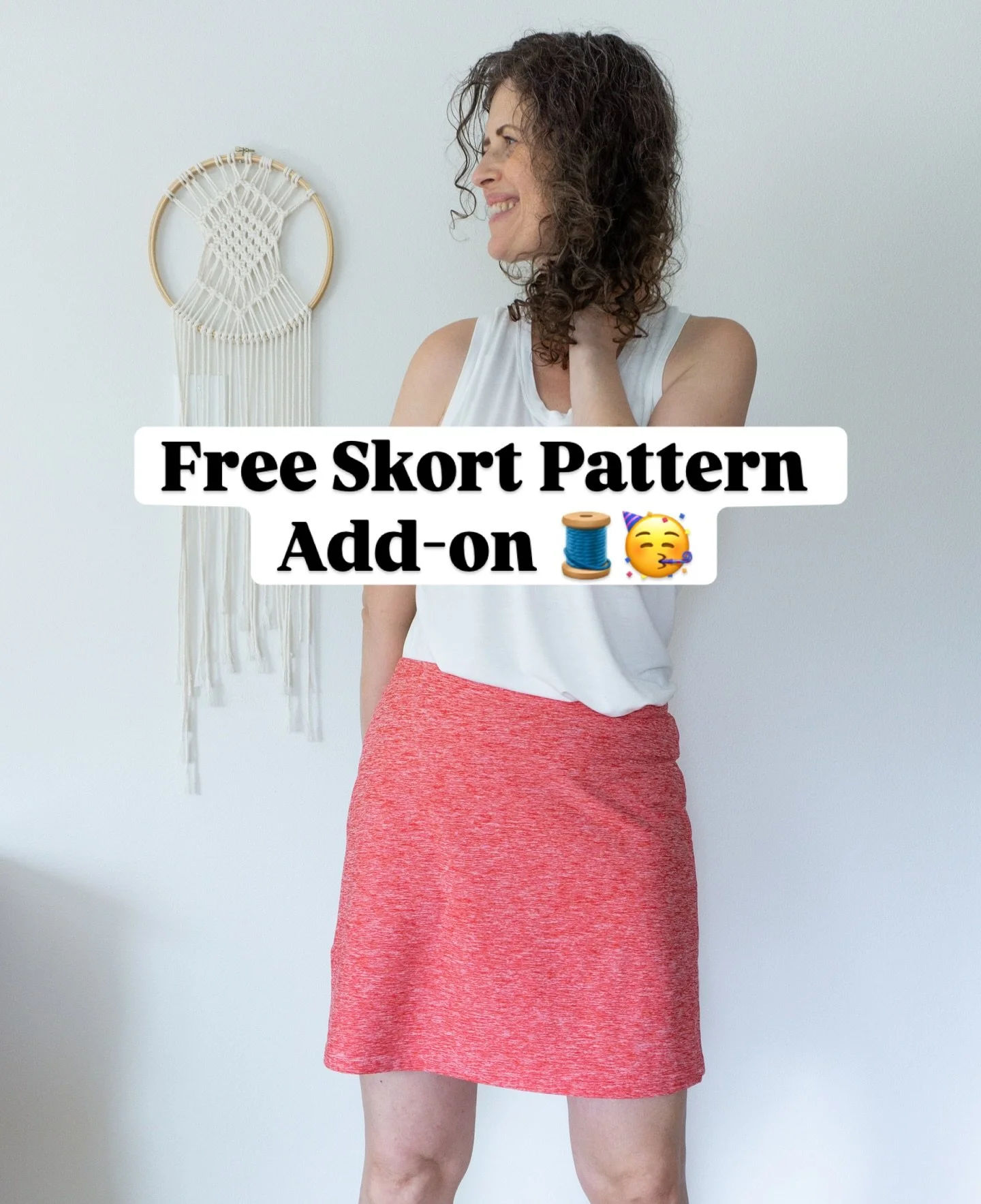 ICYMI last month I shared a free pattern add-on for my Summer Sweatsuit pattern. 🥳 The knit skirt pattern piece can be added to the shorts to make a sporty knit skort. 

The pattern add-on is FREE to download for all newsletter subscribers from the 