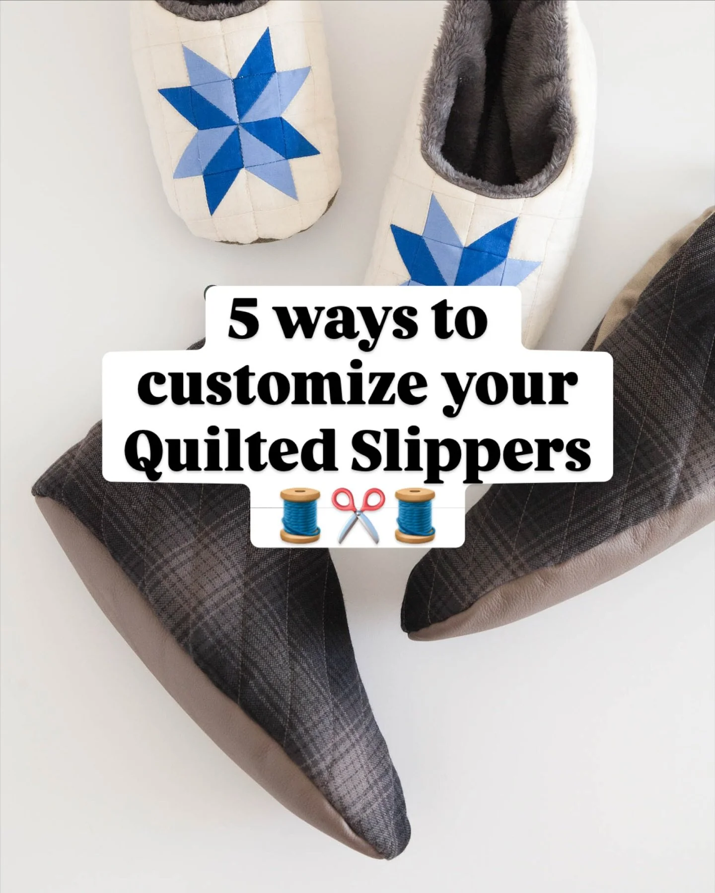5 different ways to sew my Quilted Slippers pattern 🤗🧵

I released this pattern in 2020 and it&rsquo;s one of my most popular. I&rsquo;ve sewn LOTS of pairs and it&rsquo;s fun to try out different materials and approaches. Here are a few ideas I&rs