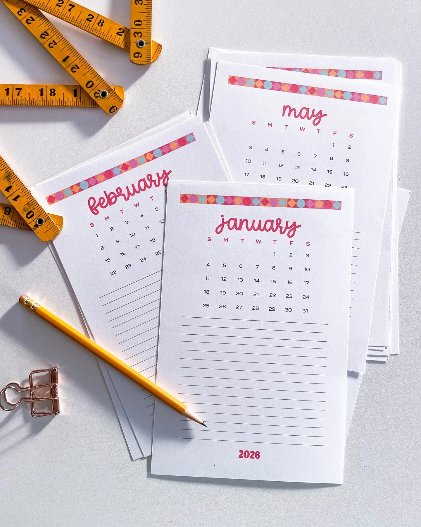 Happy New Year! 🥳 My printable monthly calendar is back for 2026 and it&rsquo;s free to download when you sign up for my weekly newsletter. 📆 Over on the blog, I detail the different files and how to print one or two months per page. This year, I&r