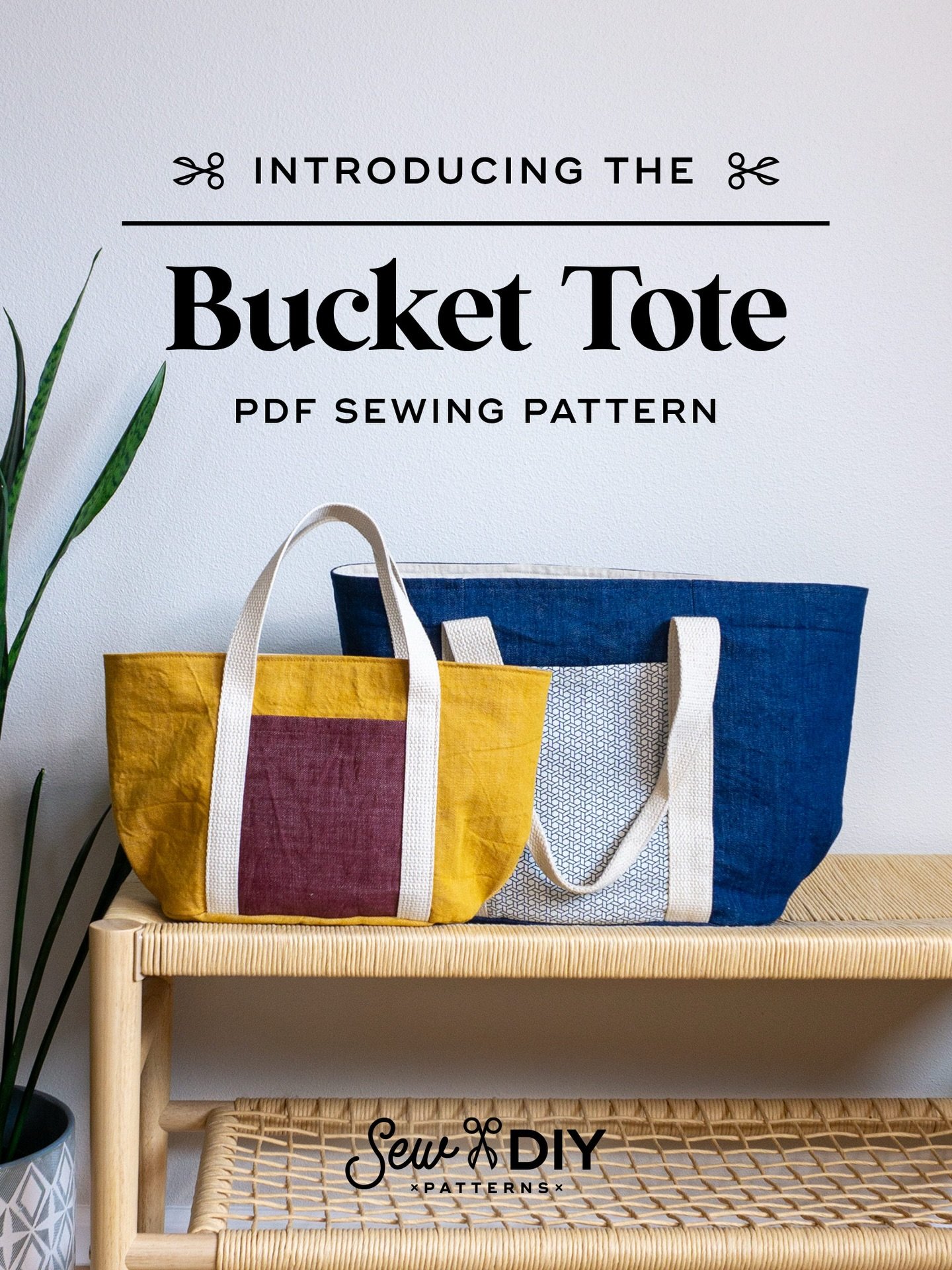 Today, I&rsquo;m excited to announce the launch of a new pattern&mdash;the Bucket Tote. 🥳 This fully lined bag features an oval base, pleats at each end and exterior and interior pockets.&nbsp;I&rsquo;m calling it a &ldquo;throw &amp; go&rdquo; styl