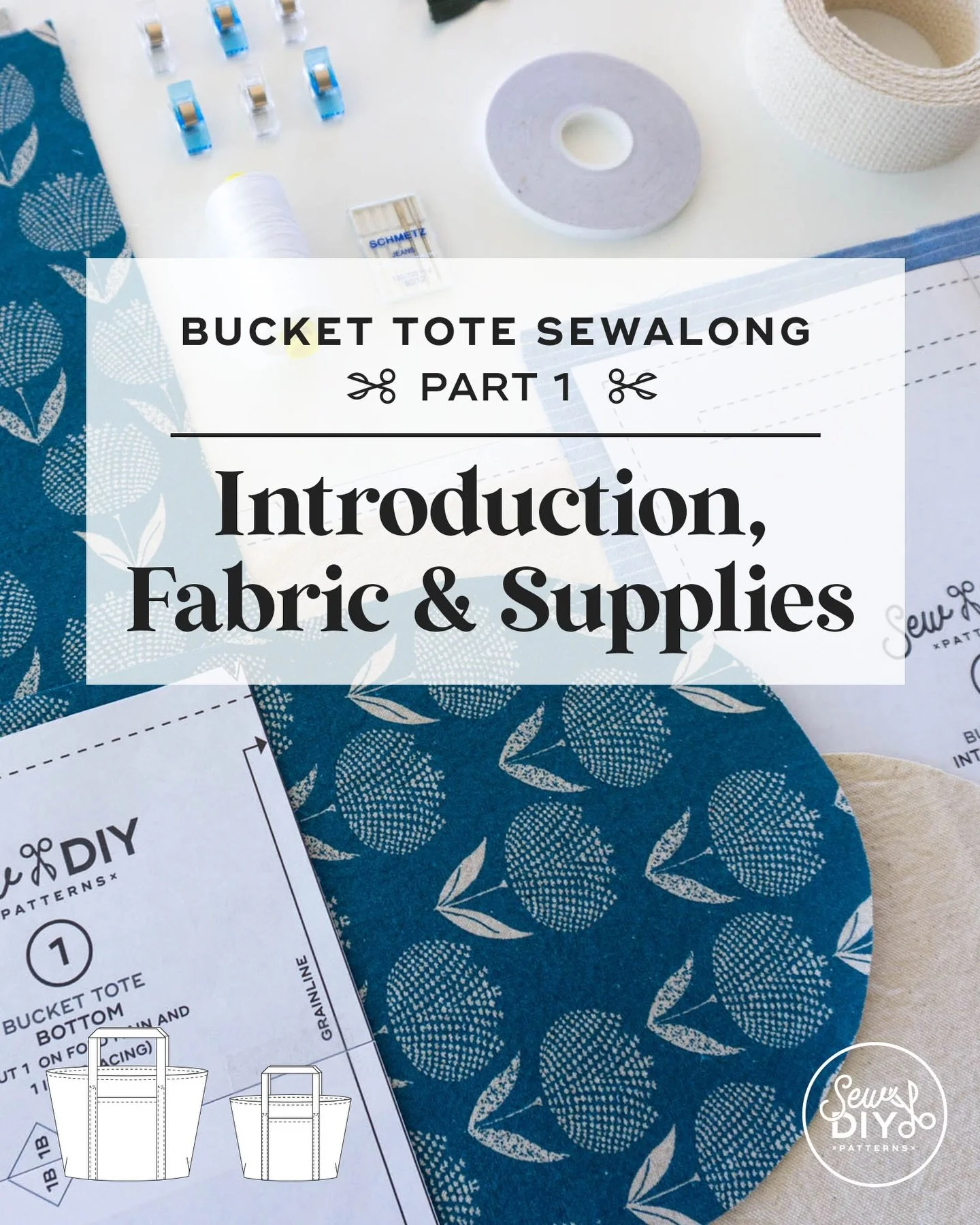 The Bucket Tote sewalong has begun! ✂️ Over on the blog, you&rsquo;ll find a jam-packed post with details on the pattern, fabric and supply recommendations, tips for preparing your pattern pieces and a &ldquo;show and tell&rdquo; of tote samples. 

?