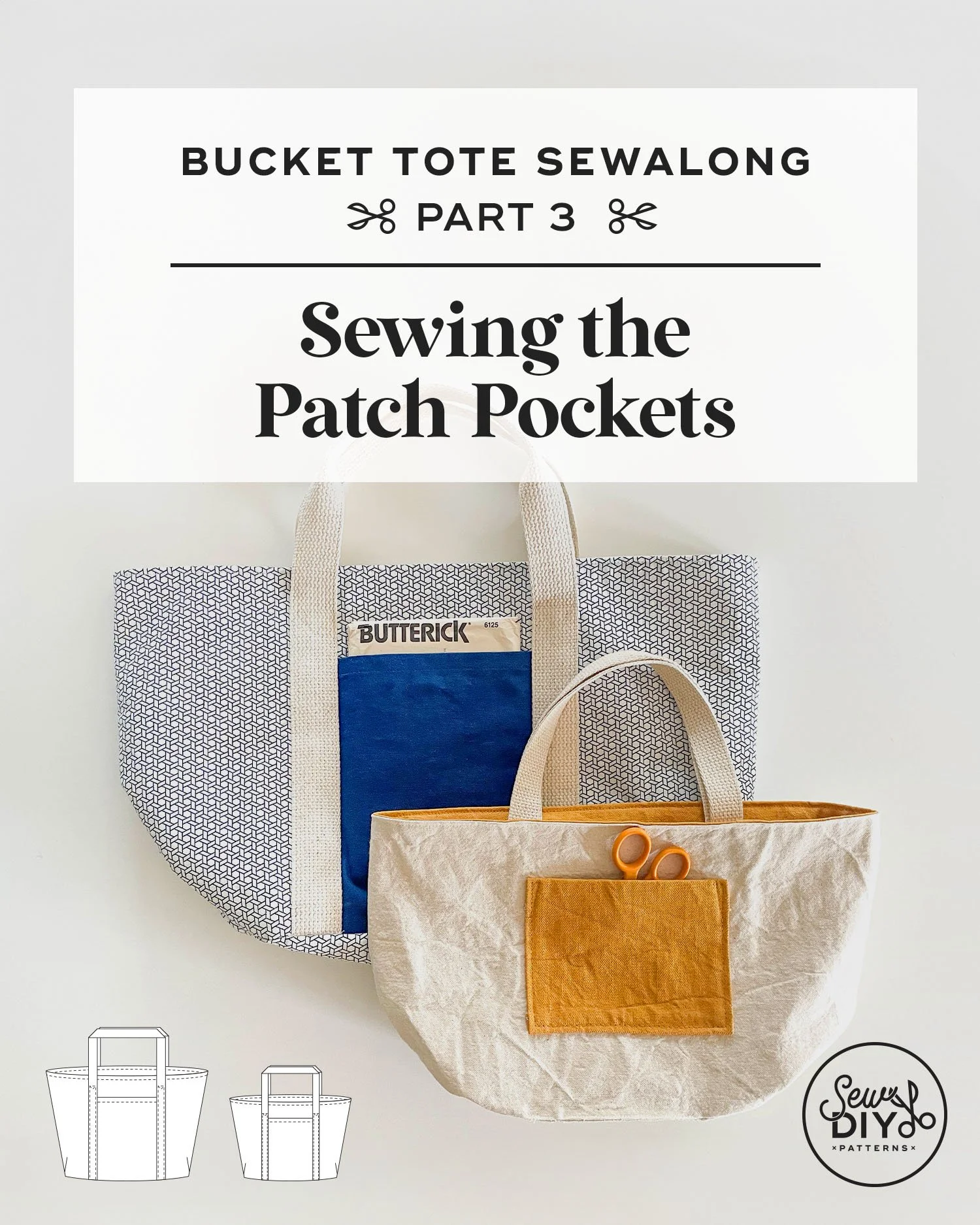 Two Ways to Sew a Patch Pocket — Bucket Tote Sewalong Part 3
