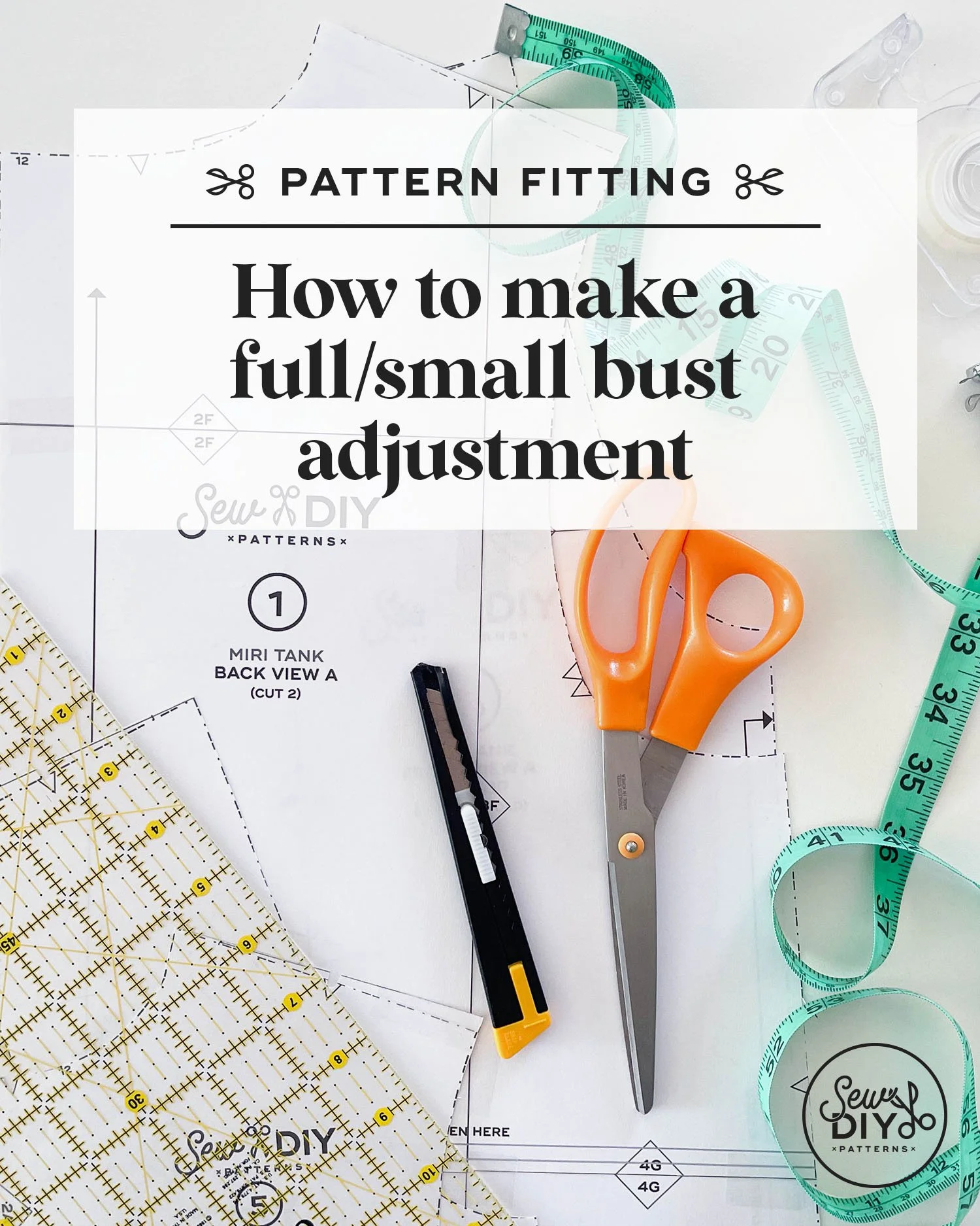 How to make a full or small bust adjustment — Pattern Fitting Tutorial