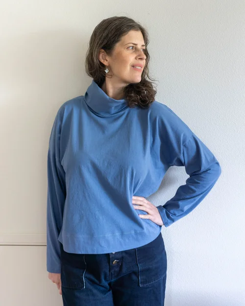 Free Pattern Add-On—Lou Box Top Turtleneck Collar — Sew DIY