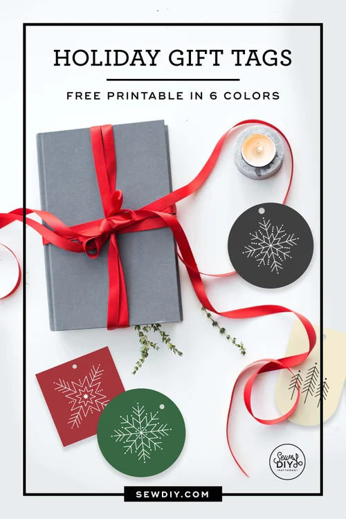 Printable Modern Holiday Gift Tags — Free PDF Download — Sew DIY