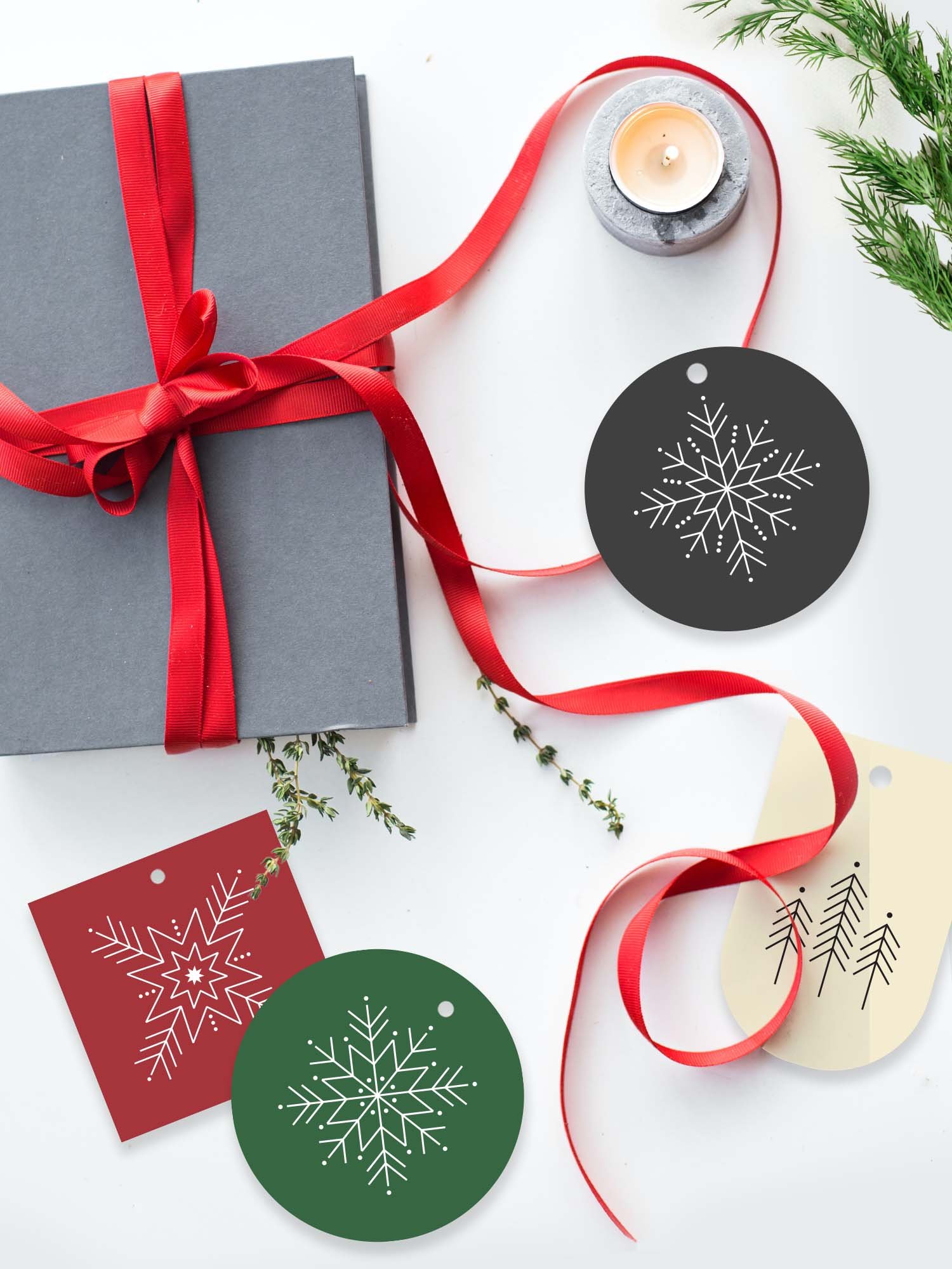 Christmas DIY Gift Tags, Modern Christmas Gift Tags