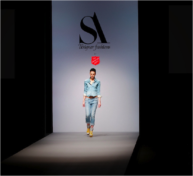 The Salvation Army fashion show where clothing donations count as admission (can be both designer and regular).