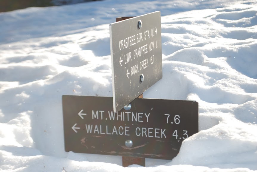 The spur trail to Mt. Whitney is an ominous sign of conditions ahead.